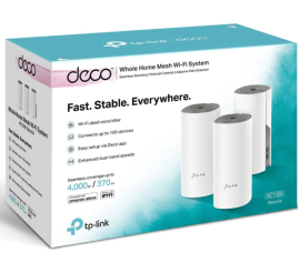Slika izdelka: TP-LINK AC1200 Deco E4 3-pack Mesh Wi-Fi sistem (usmerjevalnik & ojačevalec)