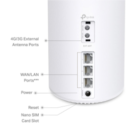 Slika izdelka: TP-LINK Deco X10-4G (1-pack) AX1500 Whole Home Mesh WiFi6 brezžični usmerjevalnik - router / dostopna točka-AP