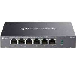 Slika izdelka: TP-LINK DS106P Omada 6-port 10/100Mbps PoE+ Unmanaged mrežno stikalo-switch