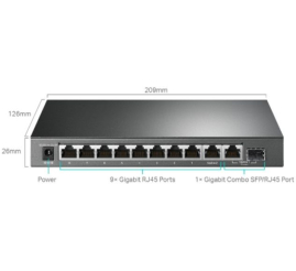 Slika izdelka: TP-LINK stikalo 10-port Gigabit stikalo z 8-Port PoE+ port