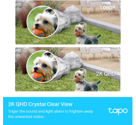 Slika izdelka: TP-LINK Tapo C420S1 3,18mm dnevna/nočna WiFi 2K QHD črno/bela brezžična zunanja nadzorna kamera 