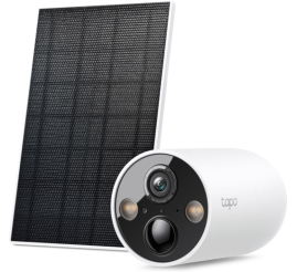 Slika izdelka: TP-LINK Tapo C425 KIT Smart WiFi 2K QHD 4MP zunanja brezžična baterijska solarni panel bela nadzorna kamera