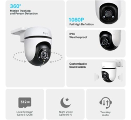 Slika izdelka: TP-LINK Tapo C500 FHD 360° Pan/Tilt zunanja Wi-Fi varnostna kamera