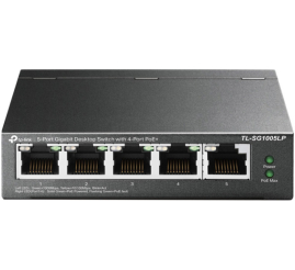 Slika izdelka: TP-LINK TL-SG1005LP 5-Port Gigabit 4xPoE+ 40W mrežno stikalo-switch