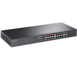 Slika izdelka: TP-LINK TL-SL1218MP 16-Port 10/100 2-port gigabit 16xPoE+ 250W 2xSFP rack mrežno stikalo-switch
