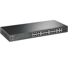 Slika izdelka: TP-LINK TL-SL2428P 24-port 10/100 4-port gigabit Smart 24xPoE+ 250W 4xSFP režami mrežno stikalo-switch