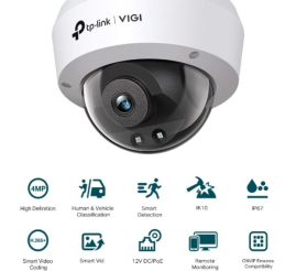 Slika izdelka: TP-LINK VIGI 4MP IR Dome mrežna kamera (do 2560 × 1440 H.265+ 30fps)