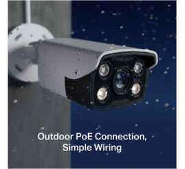 Slika izdelka: TP-LINK VIGI 4MP zunanja Full-Color Bullet mrežna kamera (do 2560 × 1440 H.265+ 30fps)