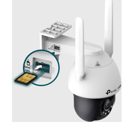 Slika izdelka: TP-LINK VIGI C540-4G 4mm 4MP Full-Color dnevna/nočna IR 4G QHD zunanja nadzorna kamera