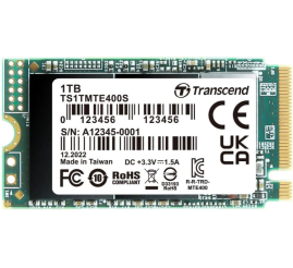 Slika izdelka: TRANSCEND 400S 1TB PCIe 4.0 M.2 2242 (TS1TMTE400S) SSD