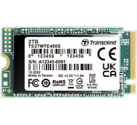 Slika izdelka: TRANSCEND 400S 2TB PCIe 4.0 M.2 2242 (TS2TMTE400S) SSD