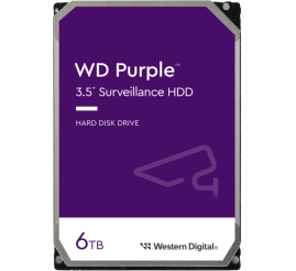 Slika izdelka: Trdi disk 6TB SATA3 WD64PURZ 6Gb/s 256MB Purple - primerno za snemalnike 24/7 delovanje