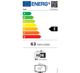 Slika izdelka: TV sprejemnik Tesla 55,0" 139,7 cm 55E645BUW 3840x2160 LED WebOS 3xHDMI 2xUSB BT WiFi