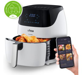 Slika izdelka: Ufesa 5L digitalni zračni cvrtnik z WiFi Phantom bel