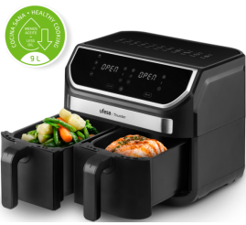 Slika izdelka: Ufesa digitalni zračni cvrtnik z dvojno posodo 9L Thunder 1700W