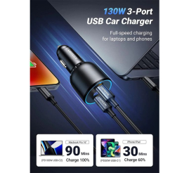 Slika izdelka: Ugreen 130W avtopolnilec z 1M USB-C kablom