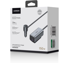 Slika izdelka: Ugreen 150W avto polnilec s 4 priključki