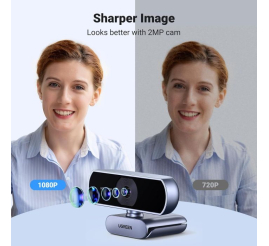 Slika izdelka: Ugreen Full-HD spletna kamera z dvojnim mikrofonom, 1080P 30Fps