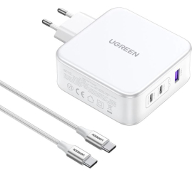Slika izdelka: Ugreen Nexode 3 portni 140W USB-C polnilnik s PD 3.1 GaN Bel