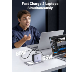 Slika izdelka: Ugreen Nexode 3 portni 140W USB-C polnilnik s PD 3.1 GaN in priloženim USB-C 240w polnilnim kablom