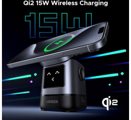 Slika izdelka: Ugreen Uno 2-in-1 magnetni brezžični polnilnik 15W