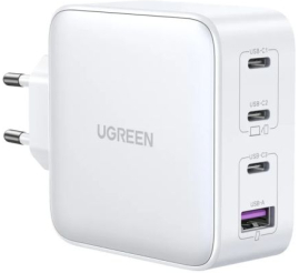 Slika izdelka: Ugreen USB-A in 3x USB-C 100W GaN hitri polnilec - box Bel