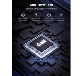 Slika izdelka: Ugreen USB-A in 3xUSB-C 65W  GaN hitri polnilec