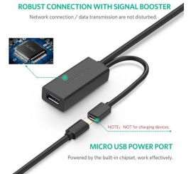 Slika izdelka: Ugreen USB podaljšek z možnostjo napajanja, 10M