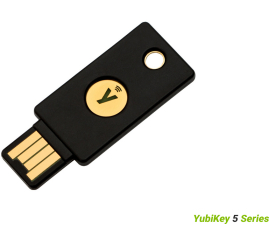 Slika izdelka: Varnostni ključ Yubico YubiKey 5 NFC, USB-A, črn