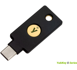 Slika izdelka: Varnostni ključ Yubico YubiKey 5C NFC, USB-C, črn