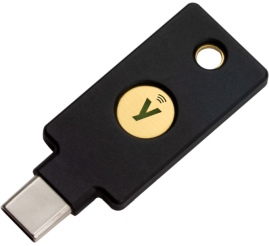 Slika izdelka: Varnostni ključ Yubico YubiKey 5C NFC, USB-C, črn