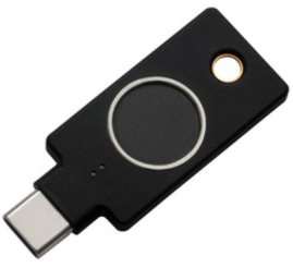 Slika izdelka: Varnostni ključ Yubico YubiKey C Bio, FIDO Edition, USB-C