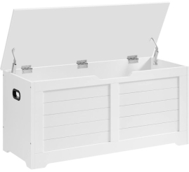 Slika izdelka: VASAGLE klop Bela 40 x 100 x 46 cm