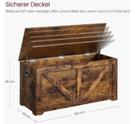 Slika izdelka: VASAGLE klop Vinatge 40 x 100 x 46 cm