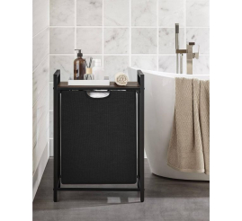 Slika izdelka: VASAGLE košara za perilo, rustikalno rjavo-črna, BLH101B01