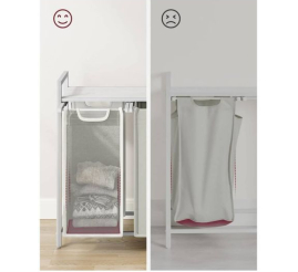 Slika izdelka: VASAGLE košara za perilo s 3 predelki, bela, BLH301W01