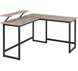 Slika izdelka: VASAGLE L-oblika računalniška miza v barvi greige/črna