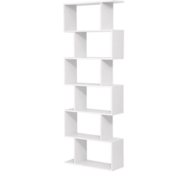 Slika izdelka: VASAGLE Lesena prostostoječa omara za knjige s 6 nivoji  LBC61WT