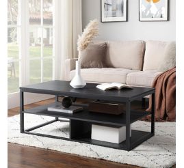 Slika izdelka:  VASAGLE Moderna klubska mizica v elegantni črni barvi