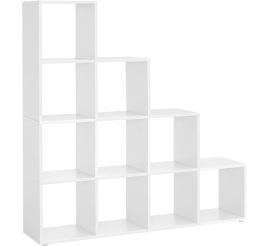 Slika izdelka: VASAGLE omara ali regal s 10 odprtimi predali, bela