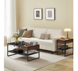 Slika izdelka: VASAGLE stranska mizica, rustikalno rjava