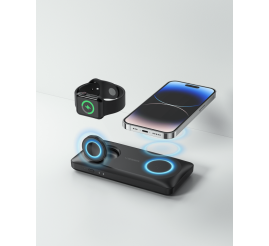 Slika izdelka: VEGER 3v1 prenosna baterija MagMulti 10000 mAh, črna