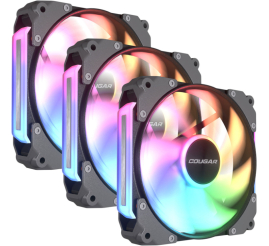 Slika izdelka: Ventilator Cougar Apolar (3 kosi) - Modularni 120mm črna RGB