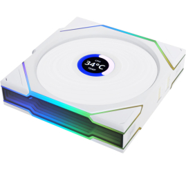Slika izdelka: Ventilator Lian-Li UNI FAN TL Wireless LCD 120mm bela ARGB