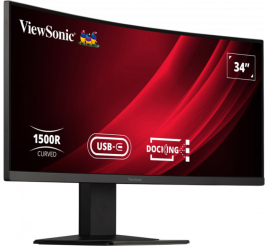 Slika izdelka: VIEWSONIC VG3419C 86,36cm (34") UWQHD VA 120Hz DP/HDMI/LAN/USB-C HDR10 KVM Freesync ukrivljen monitor