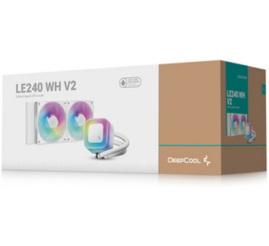 Slika izdelka: Vodno hlajenje DeepCool LE240 V2 - 240mm ARGB bela (R-LE240-WHAMMN-G-2)
