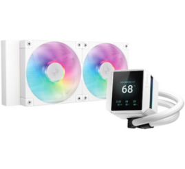 Slika izdelka: Vodno hlajenje DeepCool Mystique 240 WH - 240mm ARGB bela (R-LX240-WHDSNMCP-G-1)