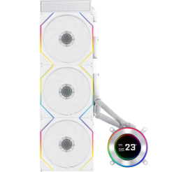 Slika izdelka: Vodno hlajenje Lian-Li HYDROSHIFT II LCD-C 360TL - 360mm RGB bela (GHS2LCD36TW) 