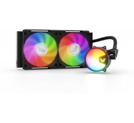 Slika izdelka: Vodno hlajenje Valkyrie A240 - 240mm ARGB črna (VK-AIOA240B)