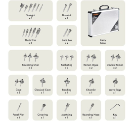 Slika izdelka: VonHaus 35-delni set nastavkov za rezkarja 6mm